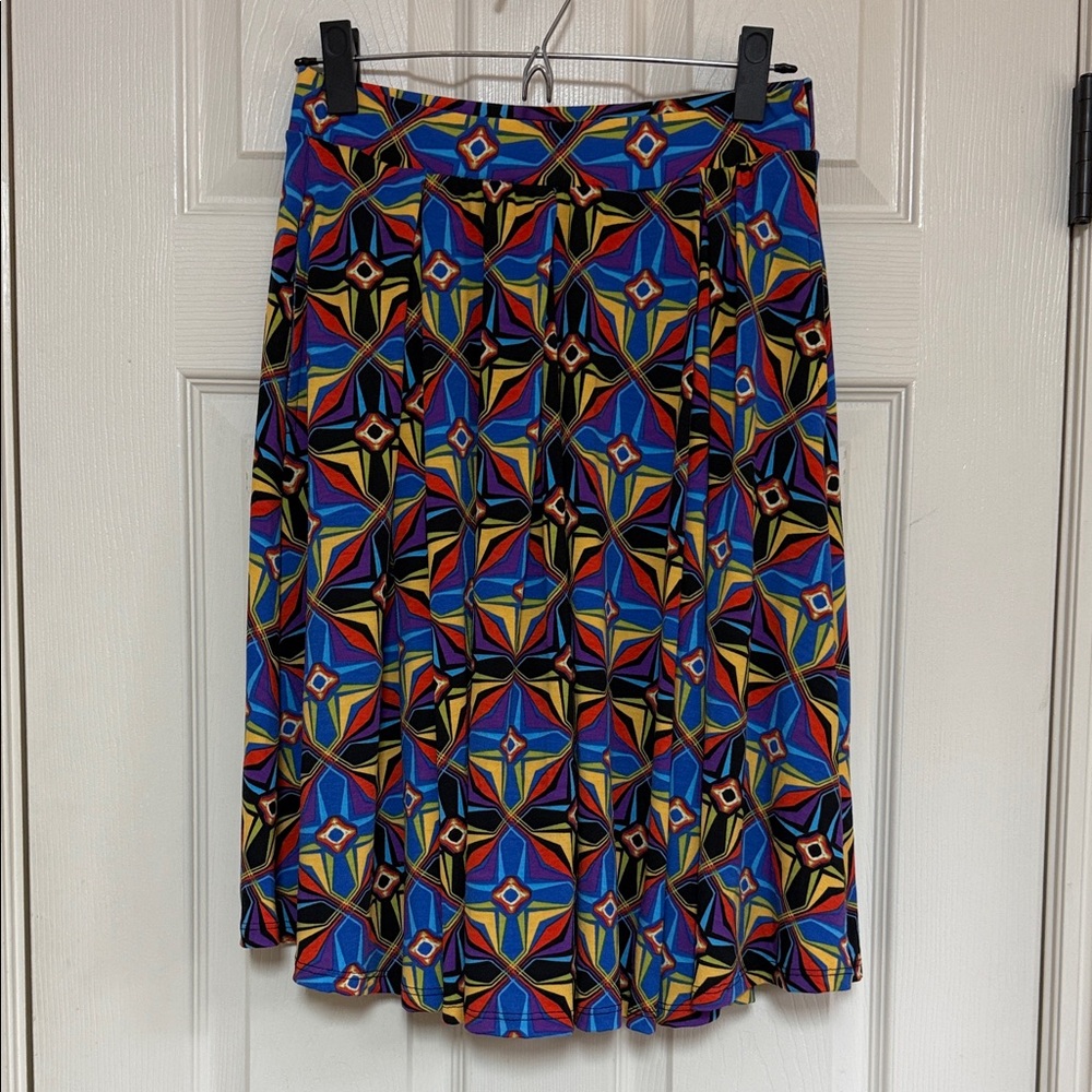 LuLaRoe Skirt with Vibrant Geometric Design